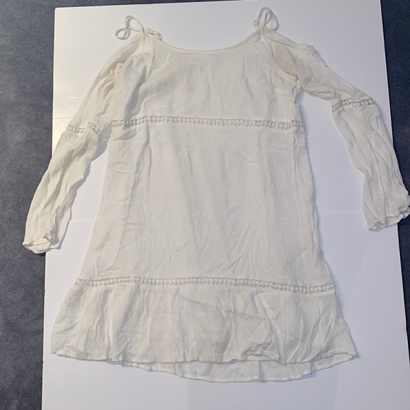 WHITE COTTON DRESS SIZE M - Picture 2 of 2